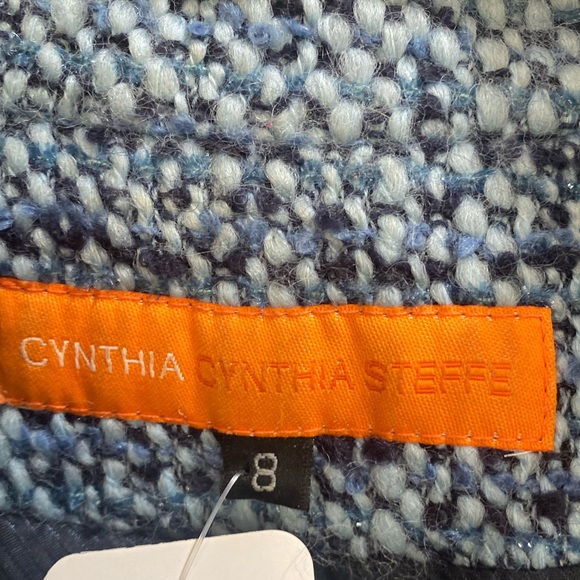 Cynthia Steffe Blue Tweed Skirt Set - Picture 5 of 12